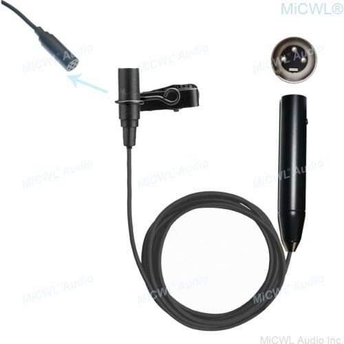 MiCWL Audio Professional XLR Canon 48V Phantom Power Microphone 3Pin with Clip For Mixer ZOOM Recorder
