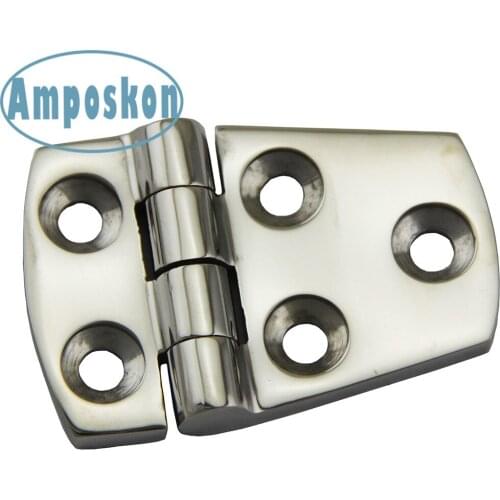 2PCS New Hot 316 Stainless Steel Hardware 2-Hole/3-Hole/5-Hole/6-Hole Cabin Flush Door Strap Butt Hinge Boat Accessories Marine