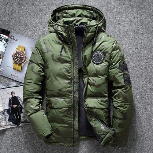 Winter Parkas Jacket Men White Duck Down Parkas Windbreaker Waterproof Hooded Thicken Warm Down Jackets Overcoat Men