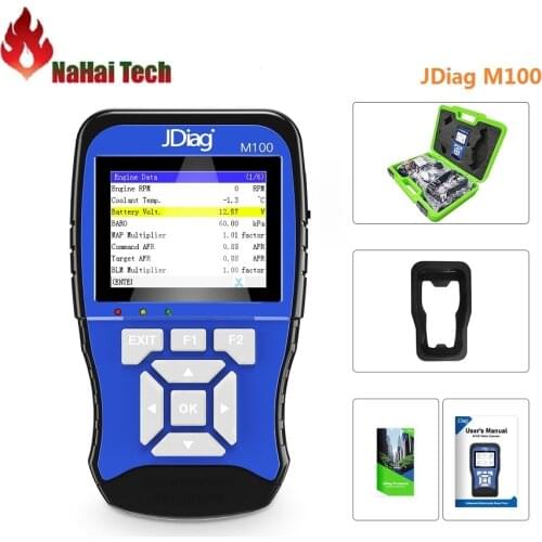 Newest JDiag M100 Motorcycle Scanner Universal Motorcycle Scan Tool 12V Battery Tester Intelligent Dual System Moto Scan Tool