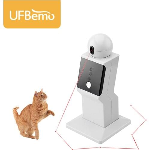 Electric Laser Cat Toy Robot Teasing Cats Toys Automatic for Kitten Play Game Pet Quiet Random Mode Wave Point Funny Crazy Toys