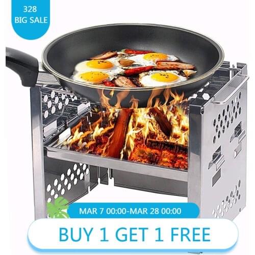 Outdoor Ultralight Tent Heating Stove oldable Portable 304 Stainless Steel Camping Stove Winter Multipurpose