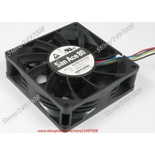 SANYO DENKI 9GV0812P4J04 DC 12V 0.47A 80x80x25mm Server Cooling Fan
