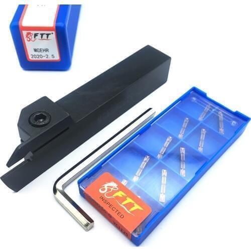 10PCS MGMN250 G YC1125 2.5mm High quality Carbide Inserts 1PC MGEHR2020-2.5 External Grooving Tool Holder Parting Lathe Tool Set
