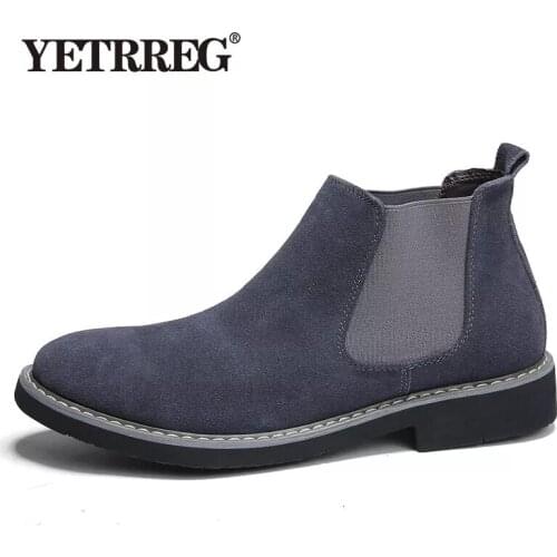 Мужские ботинки челси YETRREG China At AliExpress