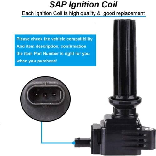 1pcs Ignition Coils UF670 For 2012-2019 Ford Fusion Focus Edge Taurus Explorer Lincoln MKZ 0221604700, 6736203, DG562, UF-670