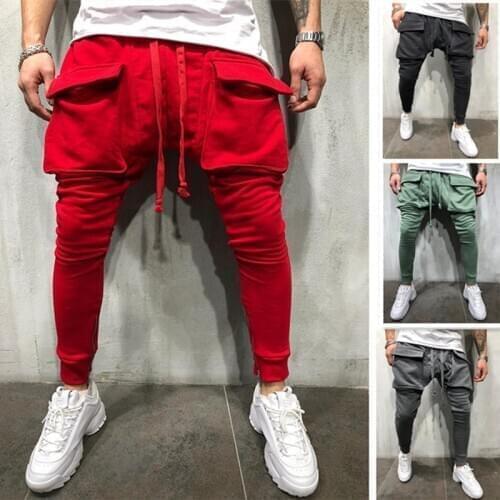 2019 Mens Haren Pants For Male Casual Sweatpants Hip Hop Pocket Streetwear Trousers Men Clothes Brand Track Joggers Man Trouser