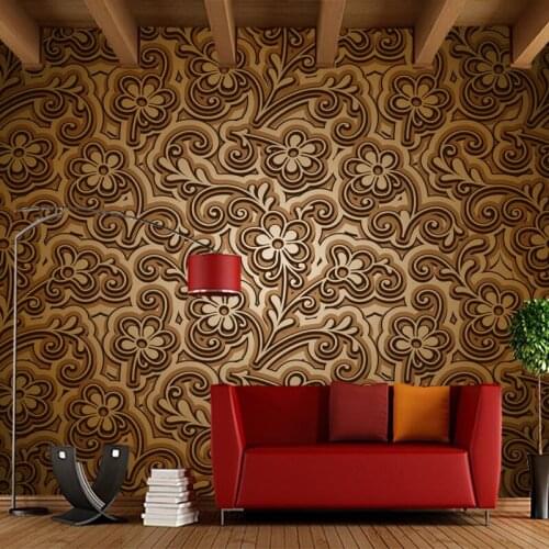 Custom papel de parede 3d, traditional ethnic pattern murals for living room bedroom sofa background home decoration wallpaper