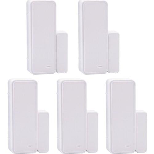 5pcs 433MHz Two-way Intelligent Door/Window Sensor Wireless Guarding Door Detector Sensor Suitable for G90E, G90B, G90B Plus