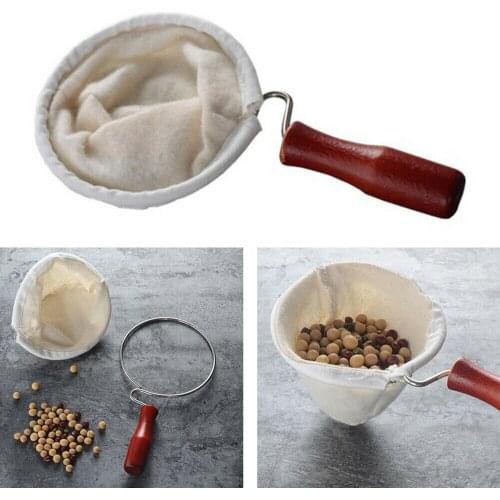 5pcs.S/l Flannel Cloth Coffee Filter Strainer Cloth Reusable Wood Flannel Handmade Washable with Handle