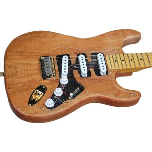 6 string single swing solid mahogany wood groove finger board fully painted electric guitar