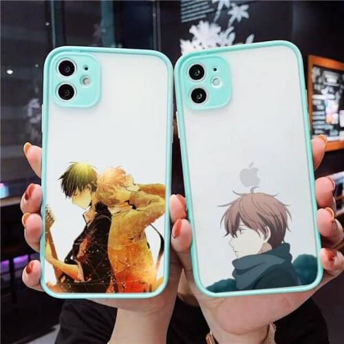 Given Anime Phone Case For iPhone 12 11 Mini Pro XR XS Max 7 8 Plus X Matte transparent blue Back Cover
