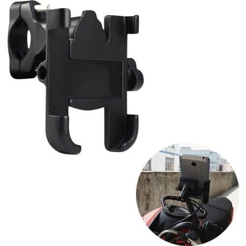 Black Motorcycle Handlebar Mobile Phone GPS Support Holder Cell Phones GPS Mount 360 Degree Rotation Universal