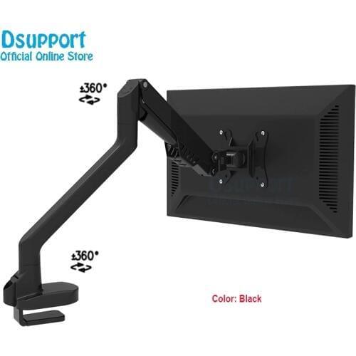 Super Quality 17"-30" Monitor Holder Mount Gas Spring Arm Loading 2-8 kgs Full Motion Desktop Clamping 10-50 mm M5