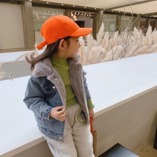 Baby Boys Girls Thick Warm Denim Jacket Fashion Kids Plus Velvet Jean Coats Autumn Outerwear 2-8 Years Old Children Parkas