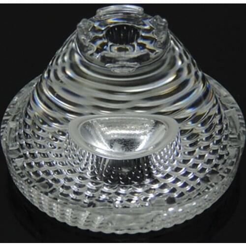 PMMA Material 45*29.66mm Small Angle Condenser LED Lens, Light Transmittance 93%, Beam Output Angle is 45, Stage Light Spotlight