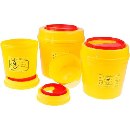 Needles Disposal Collect Bin Biohazard Tattoo Piercing Needles Box Sharps Container Tattoo Artist Waste Barrel Trash Can