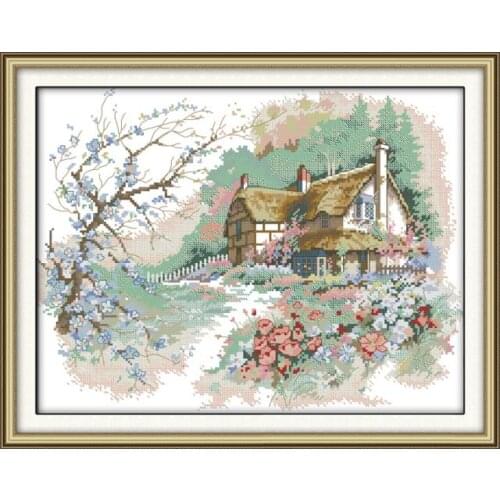 Stamped Cross Stitch Embroidery Needlework Kit The Run of The Country Counted 11CT 14CT Printed Fabric DMC Thread Home Decor Set