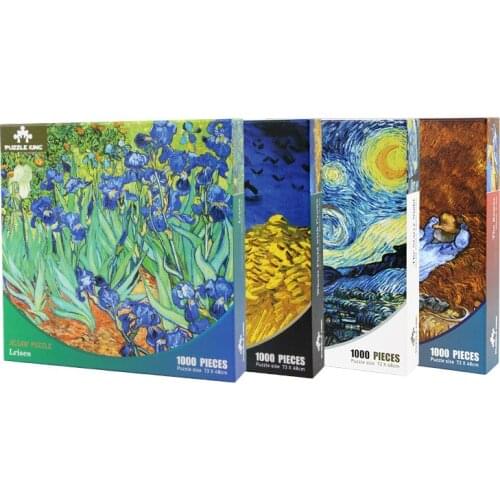 PUZZLE KING Jigsaw Puzzles 1000 Pieces Puzzle Van Gogh Series of Puzzles For Adult Game Decompression Toys Home Wall Painting