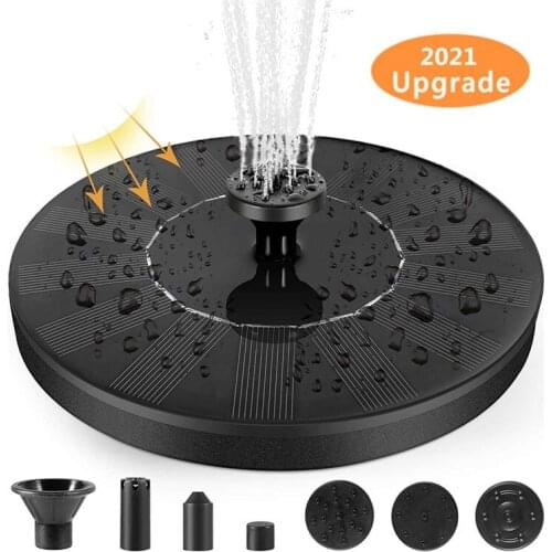 Floating Solar Fountain Garden Waterfall Fountain Pool Pond Bird Bath Solar Panel Powered Fountain Water Pump Garden Decoration