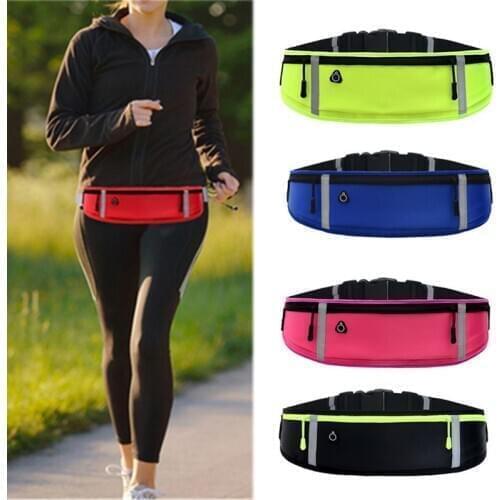 Unisex Phone Waist Bags Waterproof Hiking Camping Running Key Holders Travel Belly Waist Money Belt Zip Organizing Pouch Wallets