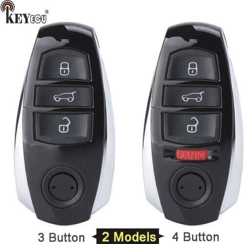 KEYECU for Volkswagen Vw Touareg 2010-2019 IYZVWTOUA Replacement 3 3+1 4 Button Smart Remote Car Key Shell Case Fob