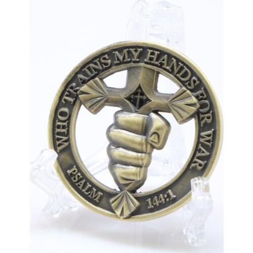 Religious Christ Saints Bible Commemorative Coin Hollow Hand Fist Ancient Bronze Coin Collection Lucky Commemorative Medal