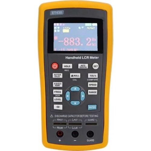 Handheld LCR Meter ET430 100KHz LCR-Digital Bridge Meter Capacitance Inductance Resistance Meter
