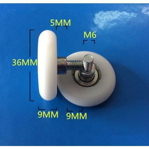 SWMAKER M6 *36*9mm with screw R type plastic nylon package pulley with bearing 608 for flat Flat roller wheel