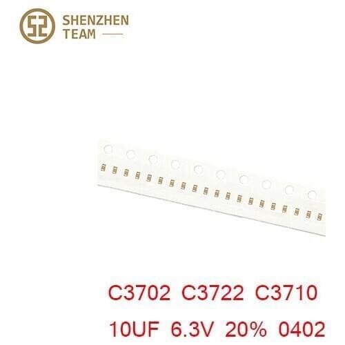 SZteam 50pcs/lot C3702 C3722 C3710 10UF 6.3V 20% 0402 for iphone 7 7plus