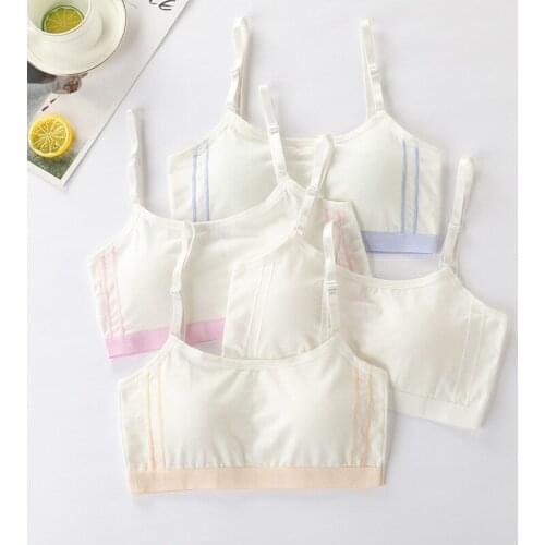 Girls Sling Underwear For Girls Thin Section Of Pure Cotton Comfortable And Breathable Girl Bra For Teenagers
