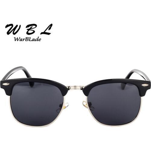 WarBLade New Classic Brand Polarized Sunglasses Men Women Half Metal Mirror Unisex Sun Glasses High Quality 2019