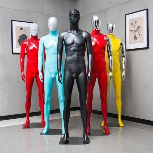 Bright Color Male Model Body Plating Mens Display Props European Mannequin