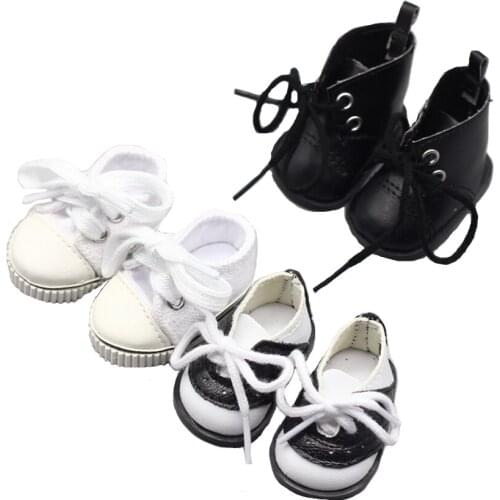 5.5*3cm 1Pair Fashion Pu Dolls Shoes for 14.5-Inch Girl Dolls and Plush EXO Dolls for Russian Dolls Gift for Kids