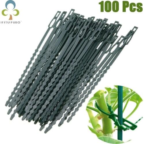 100Pcs/lot Multipurpose Self-locking plastic nylon garden tie fish bone tie fastening ring zip wraps strap Garden tools YJN