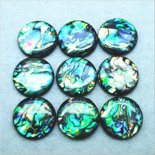 12pcs abalone shell beads cabochons no hole round shape size 20mm for stick jewlry findings good selling for womens new arrivals