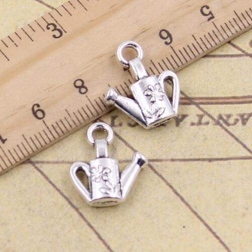 15pcs Charms Watering Can Gardening 18x15mm Tibetan Pendants Antique Jewelry Making DIY Handmade Craft For Necklace