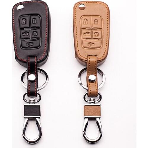 2017 Hot sale Genuine Leather Car Key Cover Case Shell Bag For Chevrolet CRUZE CAPTIVA CHEVY XL EPICA camaro AVEO CAVALIER sail