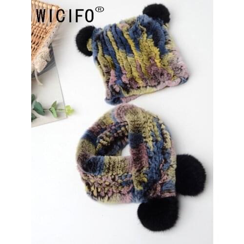 2019 kids fur hats of natural rex rabbit fur boy girl warm kid winter hats earflap white fur hat knit bunny baby rabbit cap