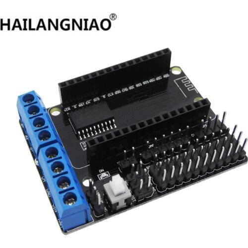 5PCS NodeMCU Motor Shield Board L293D for ESP-12E from ESP8266 esp 12E kit diy rc toy wifi rc smart car remote control Node MCU