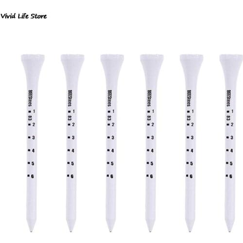 50PCS Professional Golf Tees 83mm White golf wood tee
