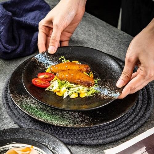 6 inches commercial Japanese shallow meat buffet plate sushi plate bone dish snack cake plate