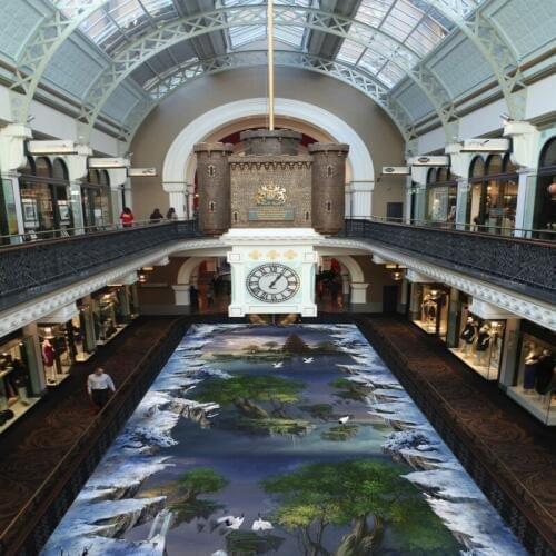 Free shipping Game scenes 3d floor painting custom anti-skidding thickened bathroom chinese mural playground wallpaper flooring