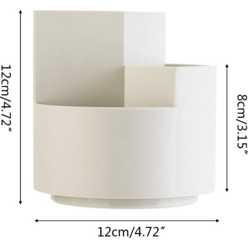 C90C Creative Rotatable Pen Holder Student Pen Container Desktop Stationery Organizer Holders Office/School Supplies