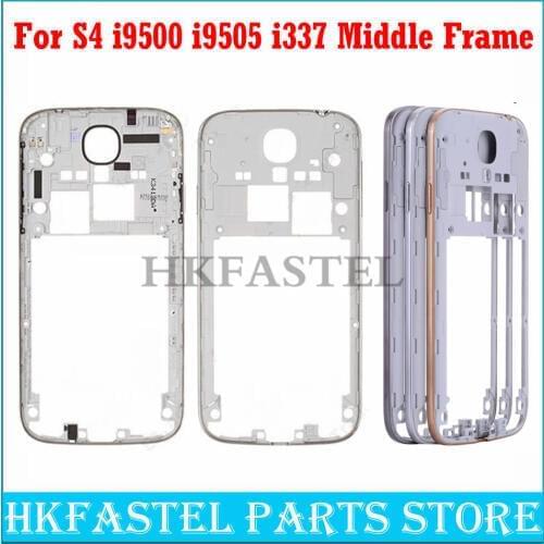 For Samsung Galaxy S4 i9505 i9500 i337 Middle Frame Housing Bezel with Power Volume Button GT-i9505 GT-i9500 Middle Cover