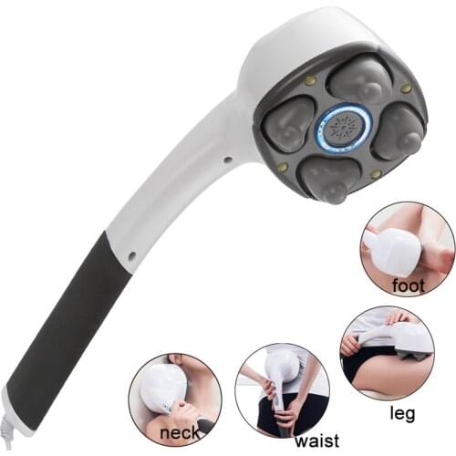 Electric Handheld Massager for Neck Kneading Back Muscle Relax Vibrating Deep Tissue Multifunction Massage Products US Plug