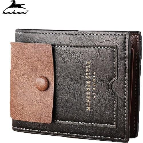 2021 Leather Men Wallet Hasp Small And Coin Pocket Purse Mans Wallets Cards Holders Billetera Hombre Wallets Designer Purse