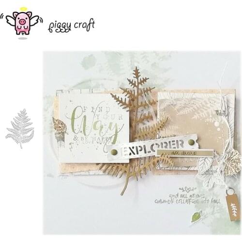 Piggy Craft metal cutting dies cut die mold Leaf decoration Scrapbook paper craft knife mould blade punch stencils dies