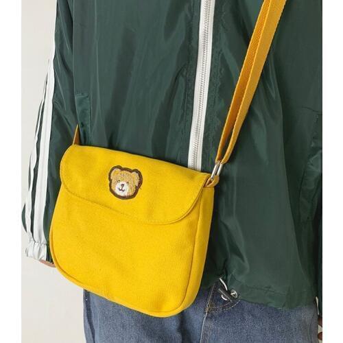 Fashion Women Cartoon Cute Hasp Zipper Canvas Bags Shoulder Bags 2019 New Female Casual Soft Messenger Bags Canvas Handbags