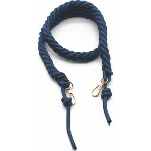 Fashion Hand-woven Rope Bag Shoulder Strap Replacement Strap Diagonal Strap With Color Solid Color Wild Style Strap Accessories